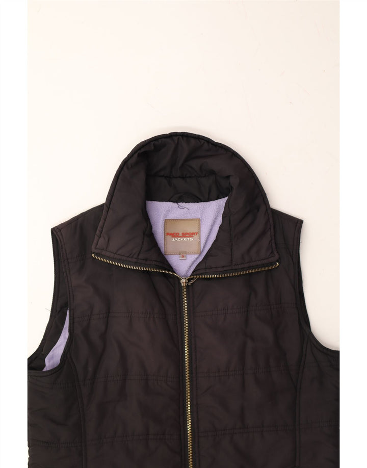 PACO Womens Padded Gilet UK 10 Small Black Polyester Vintage Paco and Second-Hand Paco from Messina Hembry 