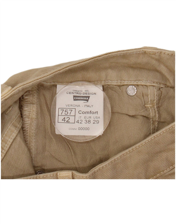 Pantaloni scurți din denim pentru femei Carrera IT 42 Medium W29 Bej Bumbac