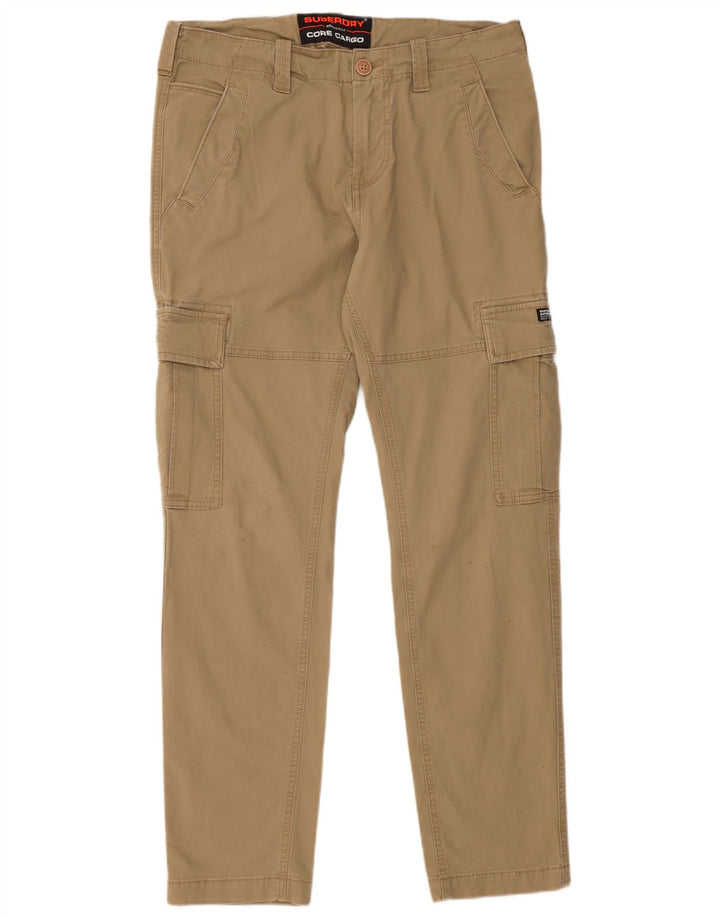 SUPERDRY Pantaloni cargo subțiri pentru bărbați L32 L32 bumbac bej