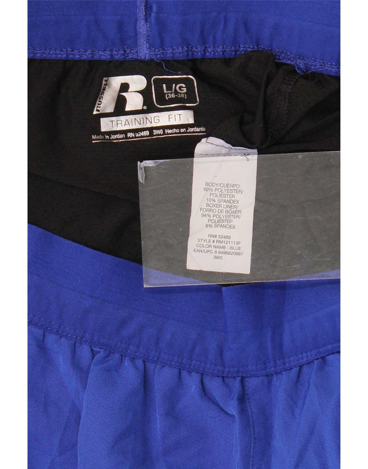 Pantaloni scurți pentru bărbați Russell Athletic Dri-Power Sport, mari, albastru, poliester