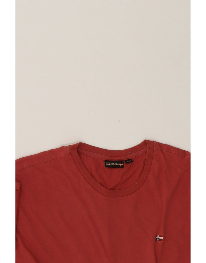 NAPAPIJRI Mens T-Shirt Top Small Red Vintage Napapijri and Second-Hand Napapijri from Messina Hembry 
