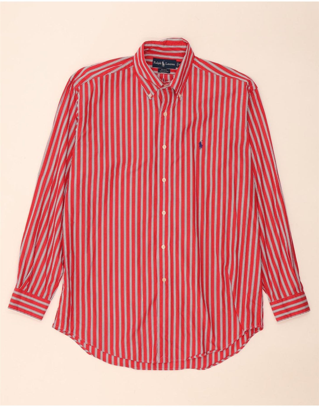 Cămașă Blake pentru bărbați Ralph Lauren, bumbac cu dungi roșii medii