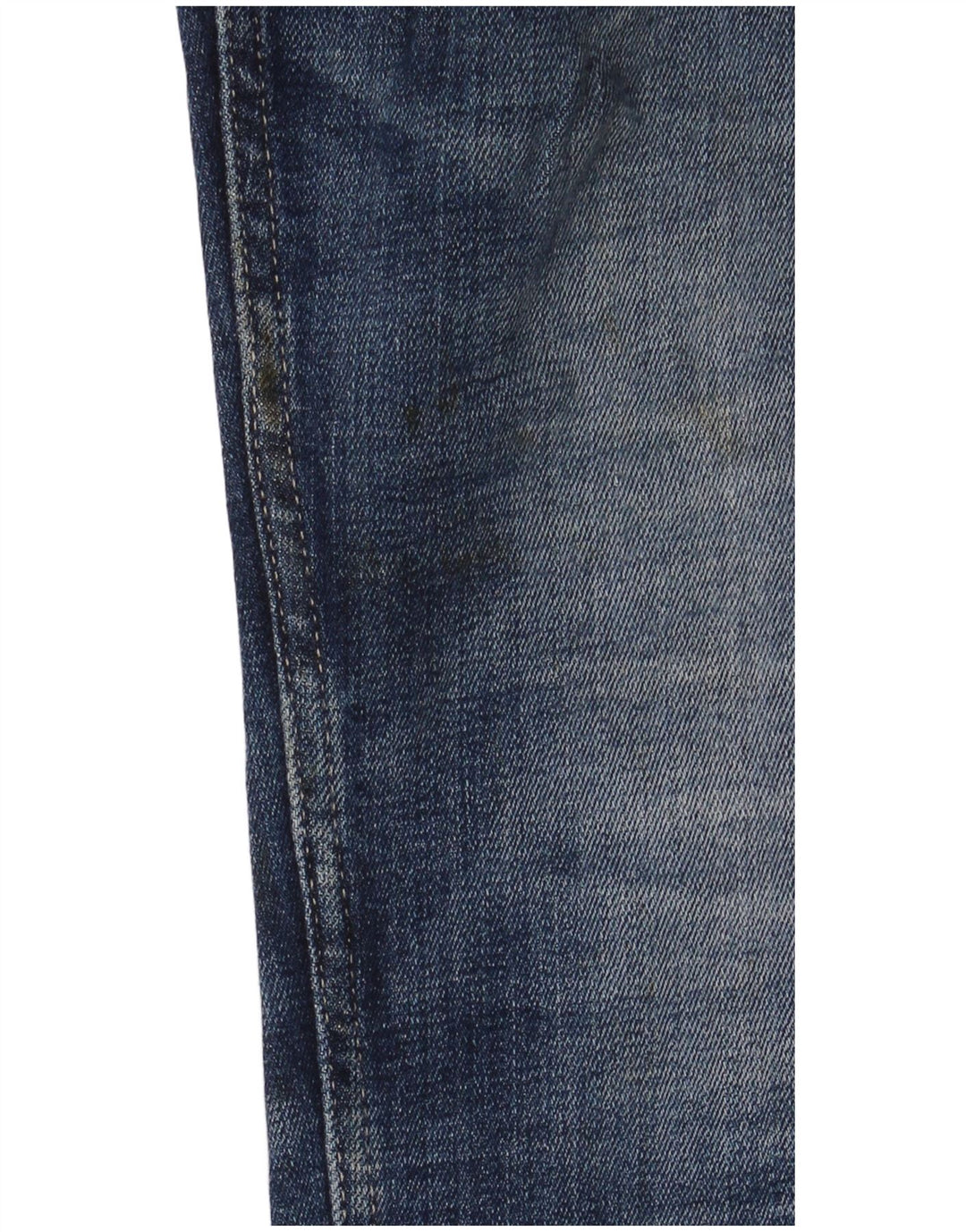 Replay, blugi slim, crop distressed, W30 L26 albastru
