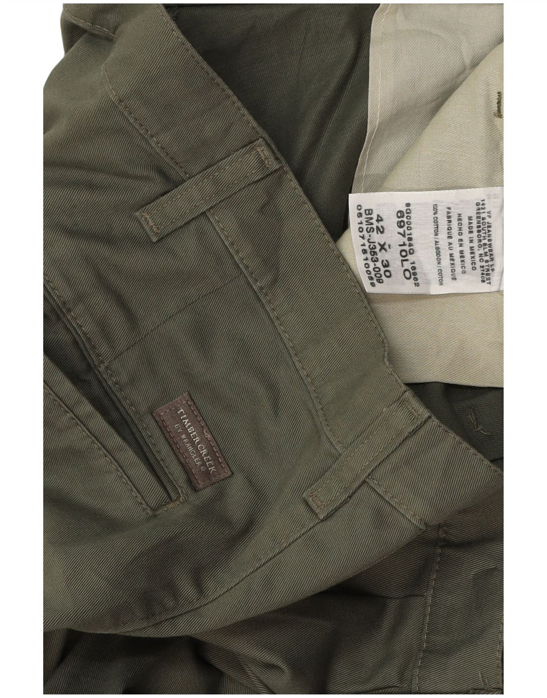 WRANGLER Pantaloni chino pentru bărbați Timber Creek Pegged W42 L30, bumbac kaki