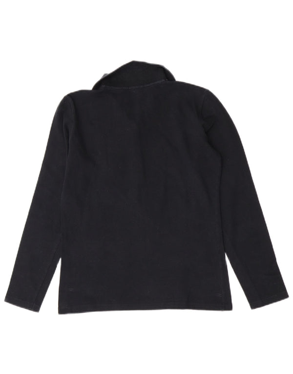 Cămașă polo cu mânecă lungă pentru femei Fred Perry UK 12 Bumbac mediu albastru bleumarin