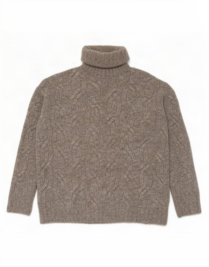 Marks & Spencer Pulover supradimensionat pentru femei cu gât rulat UK 10 Mic Gri