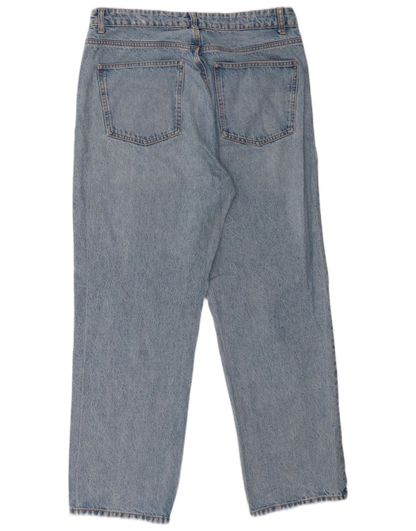 Blugi drepti pentru femei Zara EU 46 XL W36 L29 Albastru