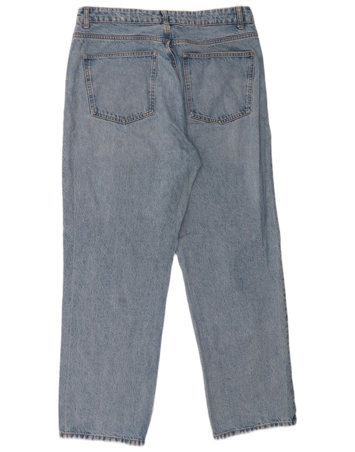 Blugi drepti pentru femei Zara EU 46 XL W36 L29 Albastru