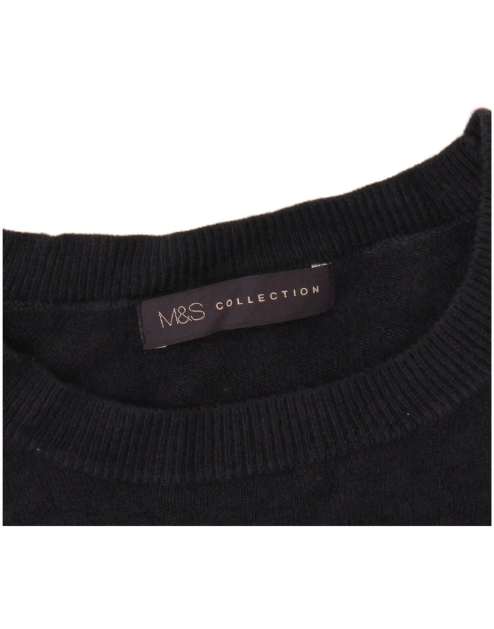 Pulover pentru femei Marks & Spencer cu decolteu triplu UK 14 Medium Bleumarin