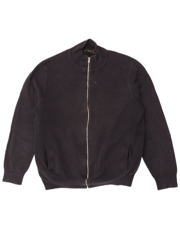 Pulover cardigan pentru bărbați Marks & Spencer, mare, negru, bumbac