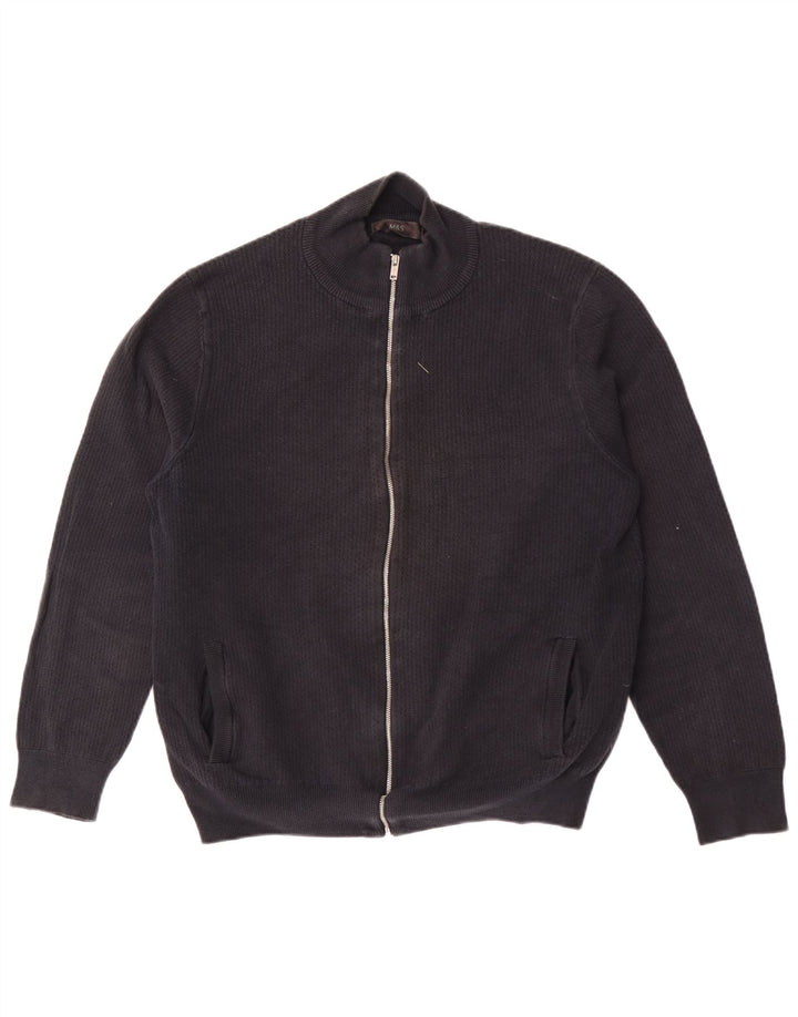 Pulover cardigan pentru bărbați Marks & Spencer, mare, negru, bumbac