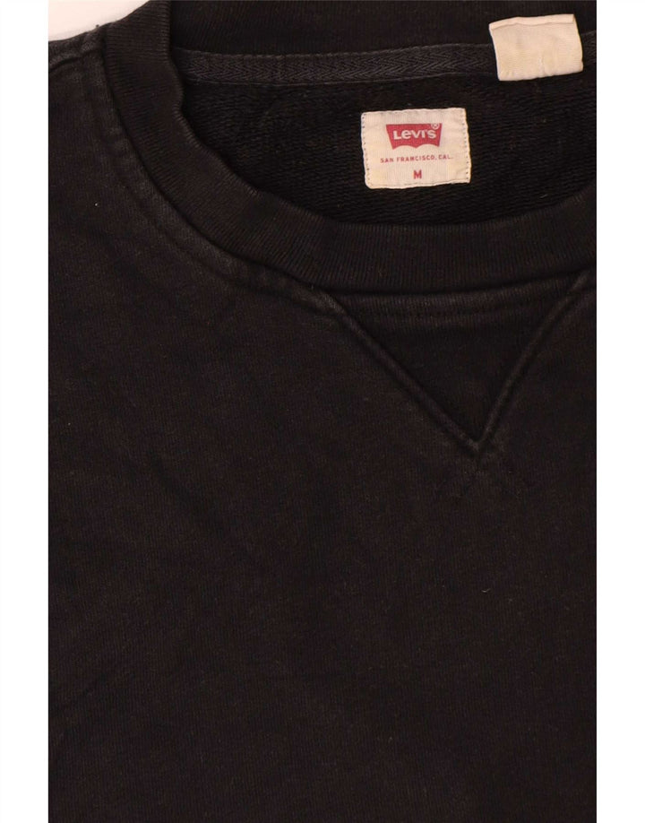 Pulover Levi's pentru bărbați, bumbac mediu negru
