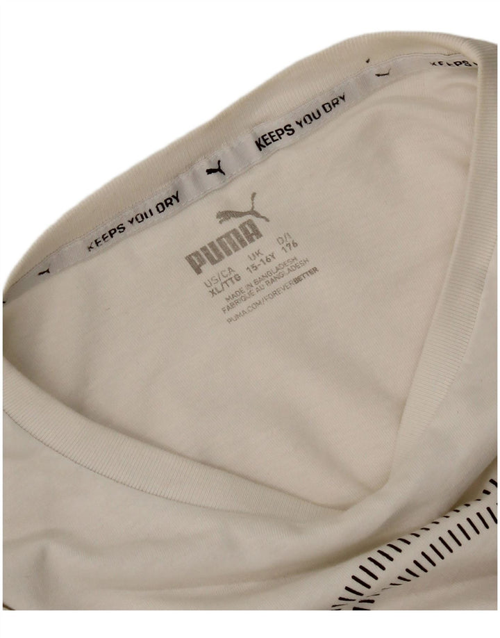 Tricou grafic Puma pentru băieți Top 15-16 ani alb