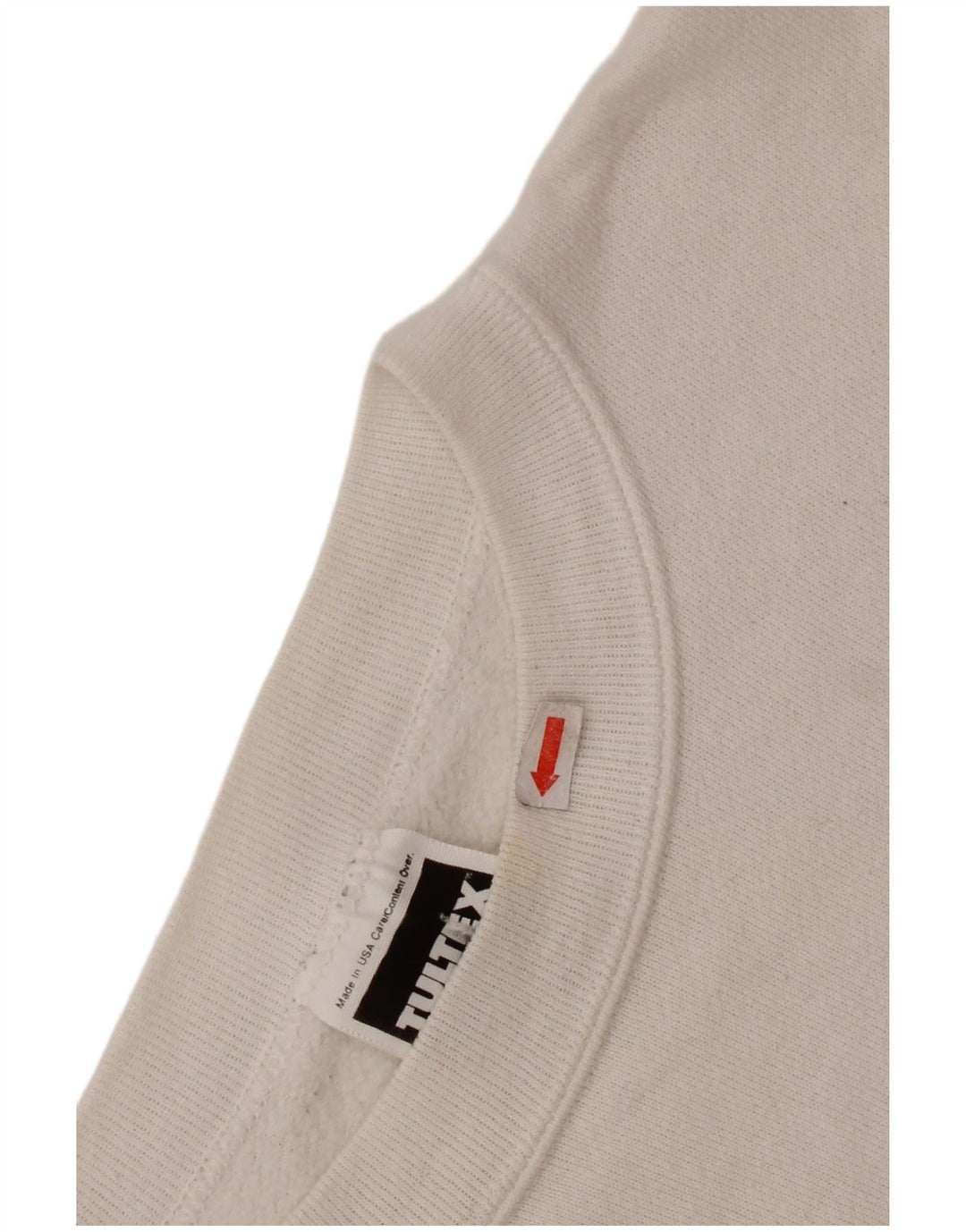 TULTEX Pulover cu grafic pentru femei UK 16 Bumbac alb mare