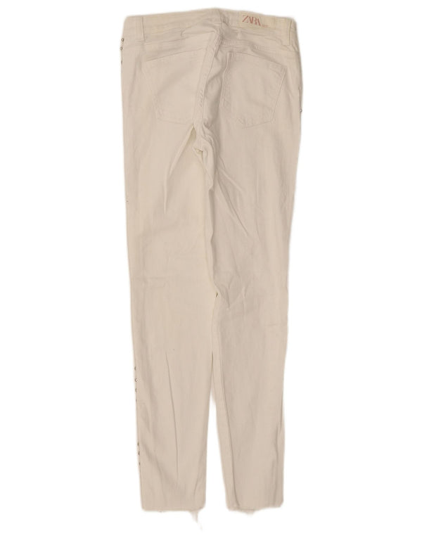 Blugi skinny dama Zara EU 34 2XS L24 L27 Bumbac alb