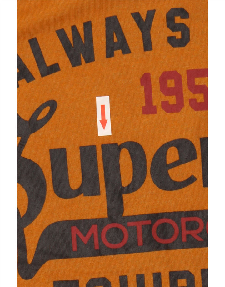 Tricou grafic pentru bărbați Superdry Top din bumbac portocaliu mediu