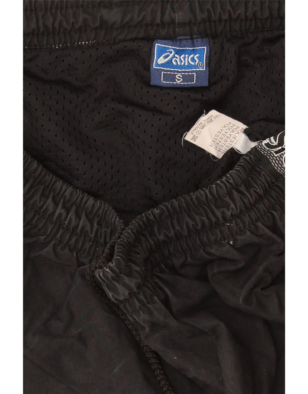 Pantaloni scurti sport grafic Asics pentru bărbați, poliester negru mic