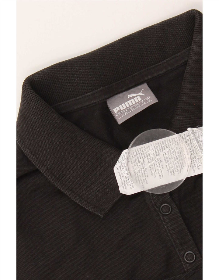 Tricou polo Puma pentru femei UK 14, mare, negru, bumbac