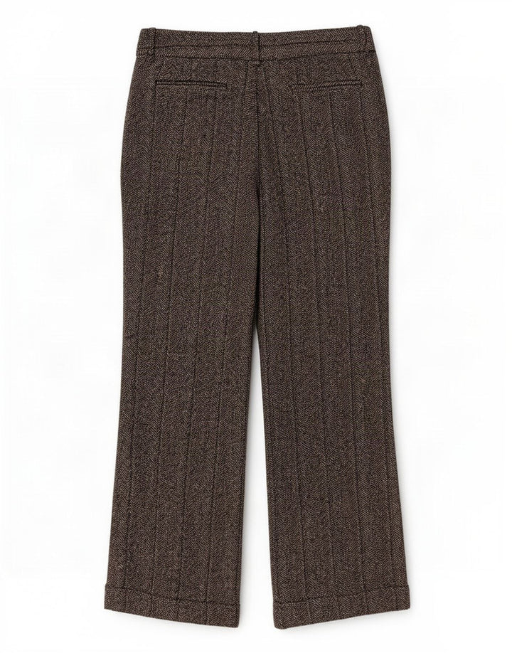 Pantaloni casual pentru femei Bootcut Zara EU 40 Medium W30 L30 Gri Herringbone