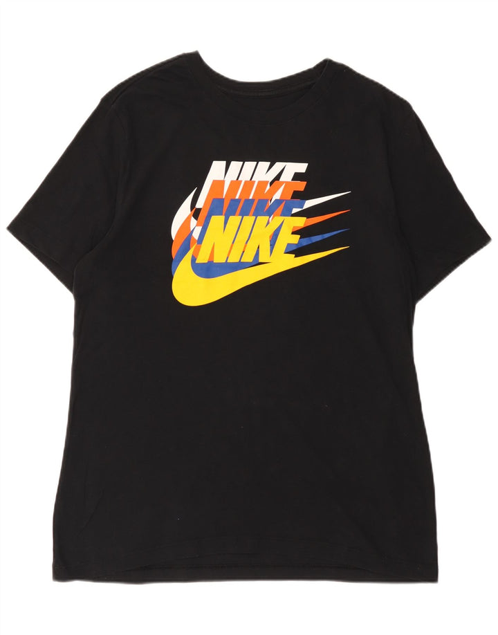 Tricou grafic Nike pentru bărbați Top mare din bumbac negru