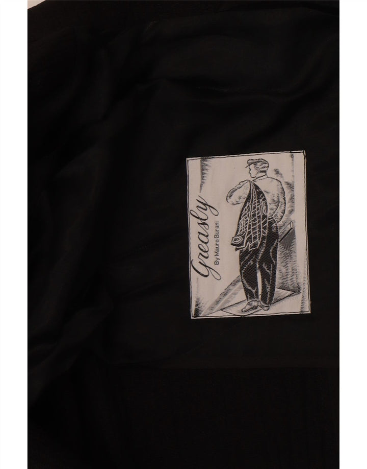 Jachetă vintage pentru bărbați cu 1 nasture, UK 40, mare, neagră