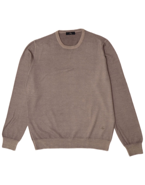 Pulover pentru bărbați Fay cu decolteu rotund IT 48 Gri mediu