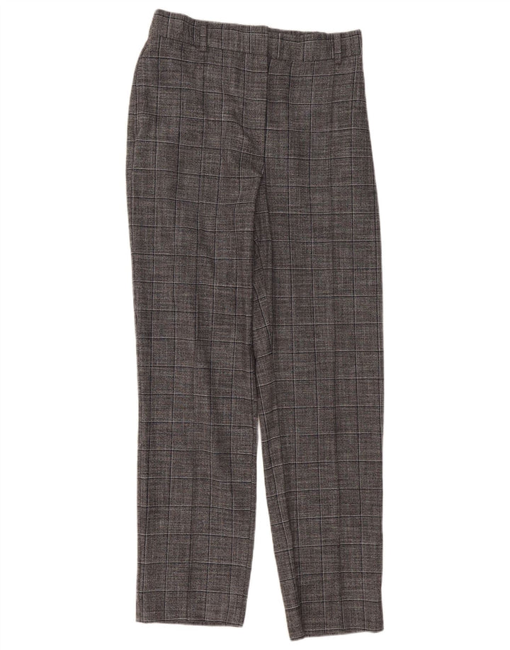 Pantaloni chino pentru femei Marks & Spencer UK 12 Medium W30 L30 Gri Check