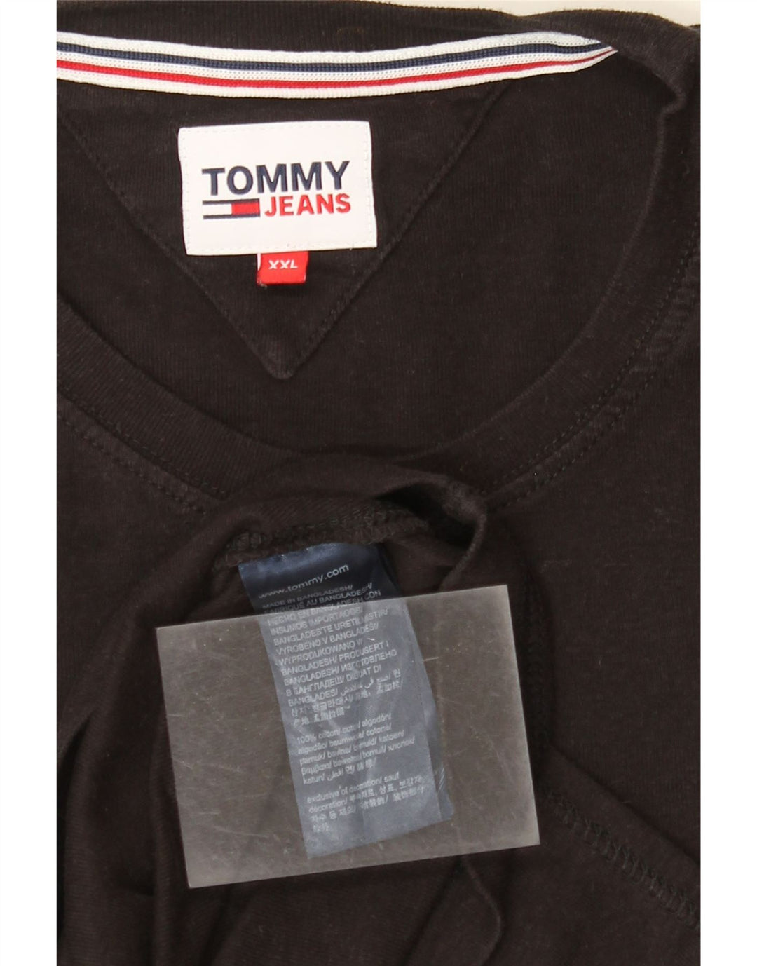 TOMMY HILFIGER Top pentru bărbați cu mânecă lungă 2XL bumbac negru