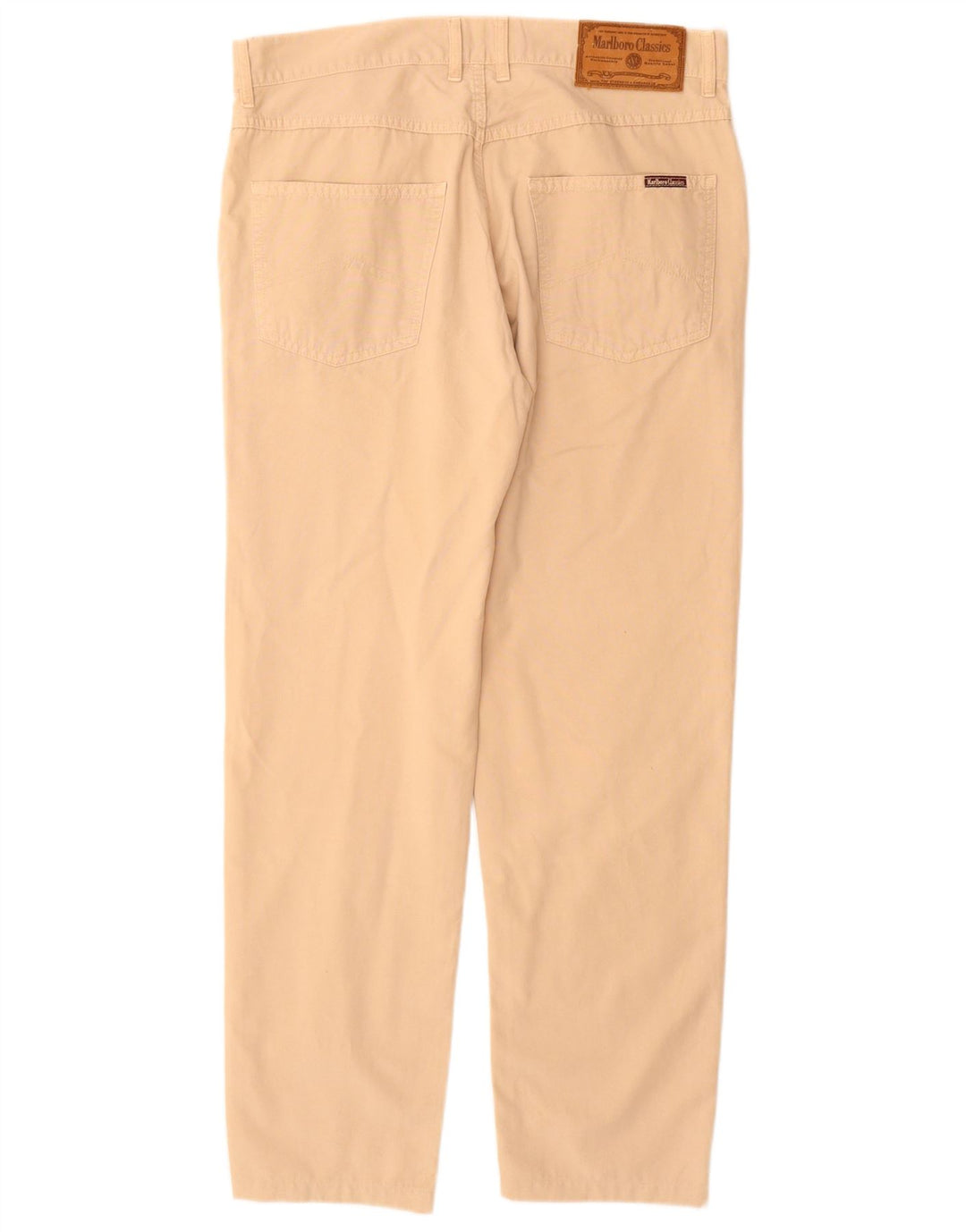 MARLBORO CLASSICS Pantaloni casual drepti pentru bărbați L34 L30 bumbac bej
