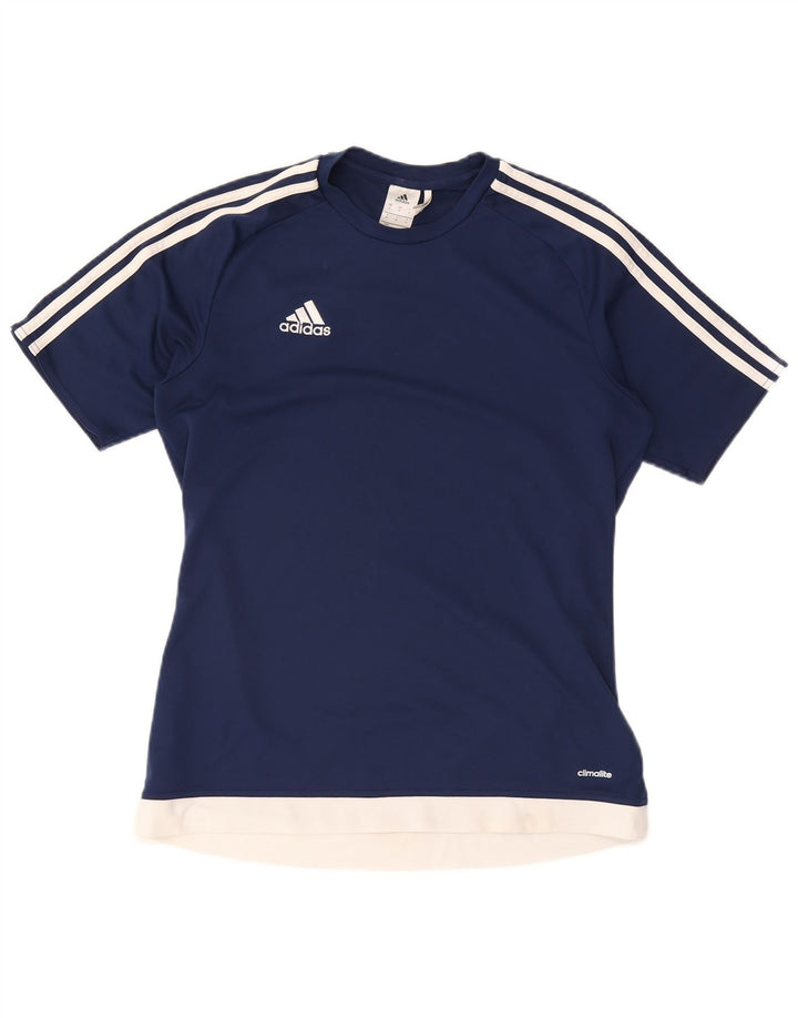 Tricou ADIDAS Climalite pentru bărbați Top Mediu Bleumarin Poliester Colorblock