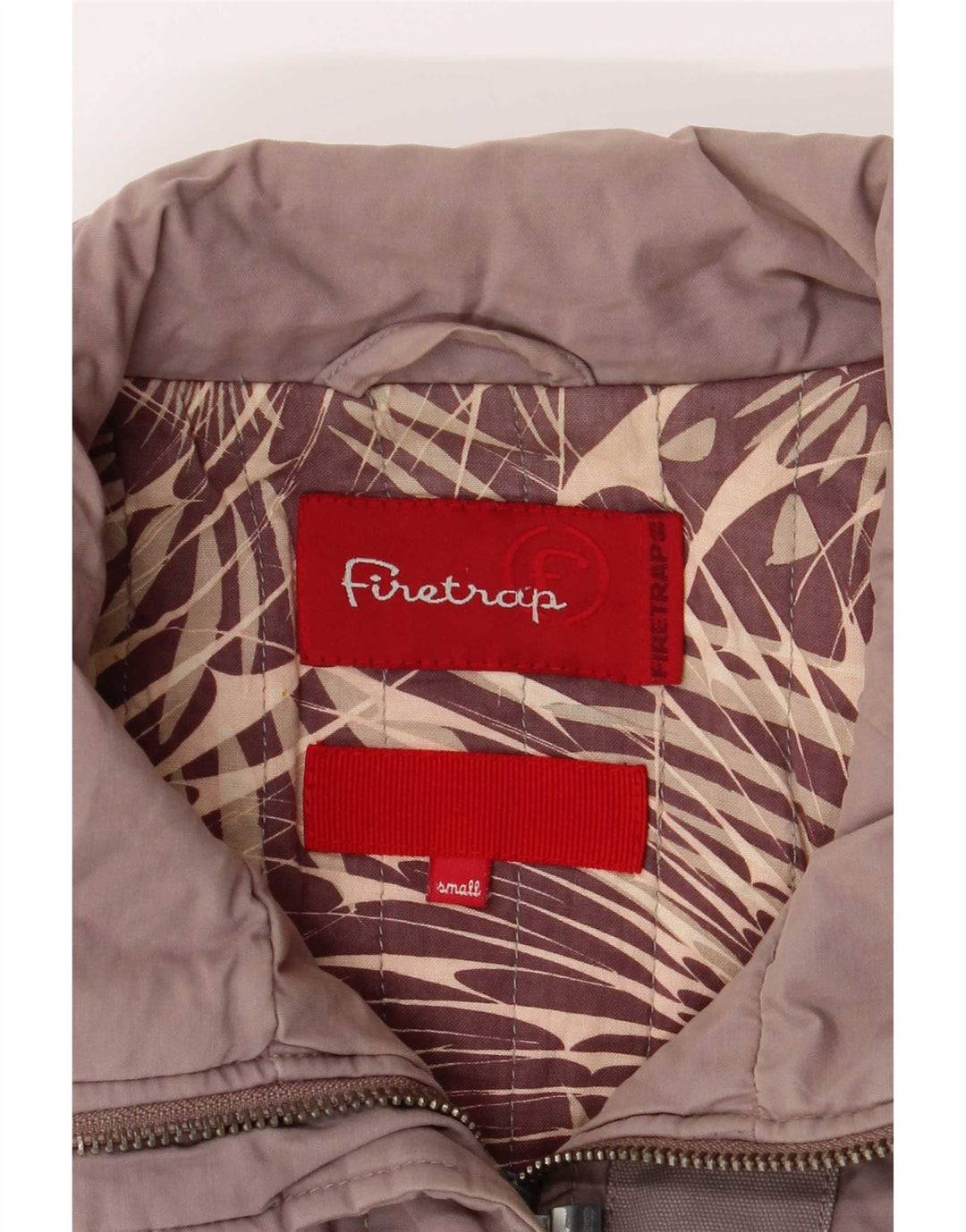 Firetrap Bomber Jacket pentru femei UK 10 Small Grey Bumbac