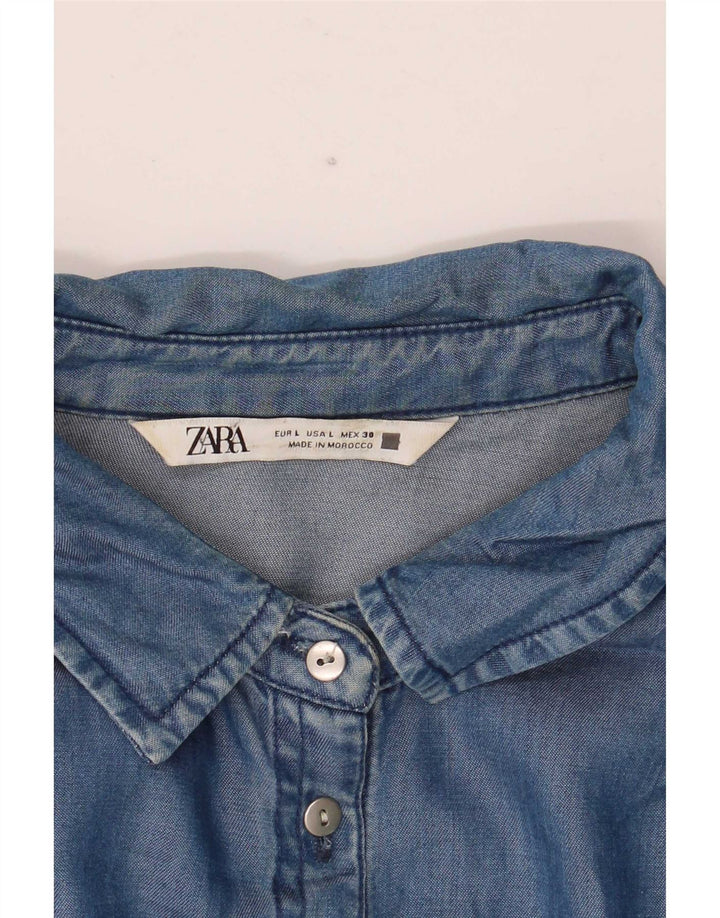 Cămașă pentru femei Zara UK 16 Large Blue