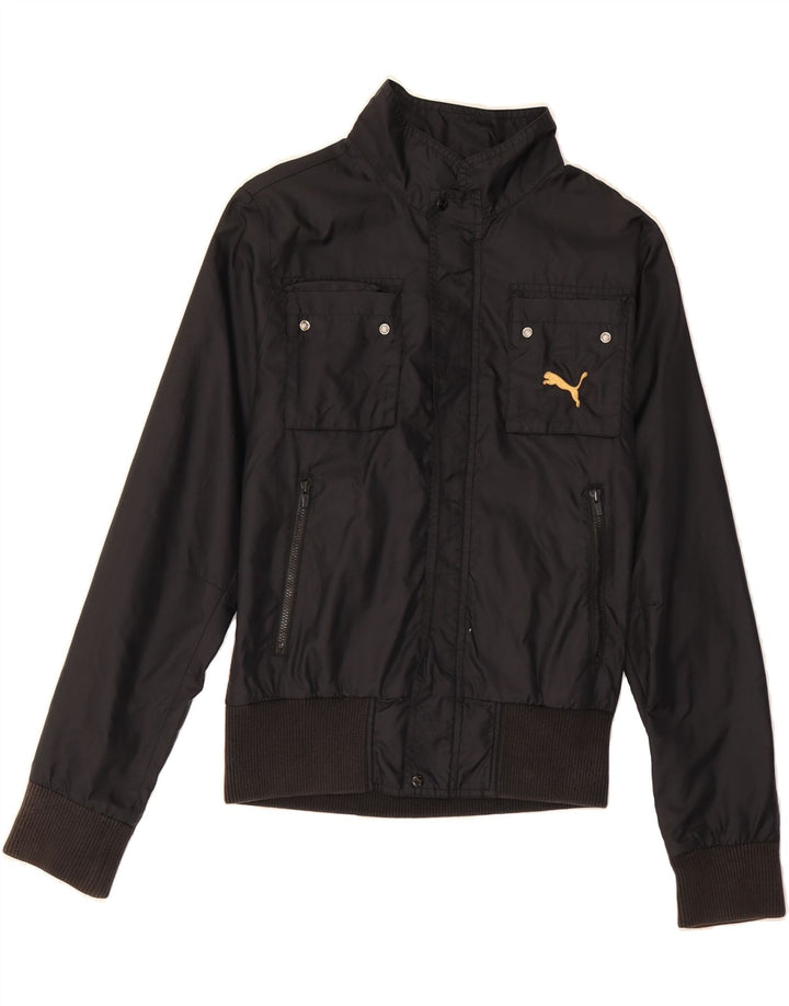 PUMA Womens Bomber Jacket UK 10 Small  Black Vintage Puma and Second-Hand Puma from Messina Hembry 