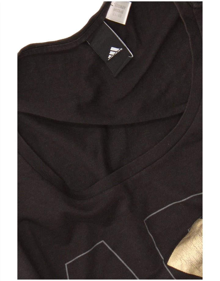Tricou grafic Adidas pentru femei Top UK 12 Medium Negru