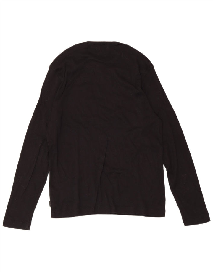 Pulover Calvin Klein pentru bărbați, cu gât crew, bumbac mediu negru