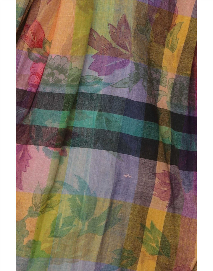Fustă A-Line pentru Damă Vintage Medium W28 Bumbac Floral Multicolor
