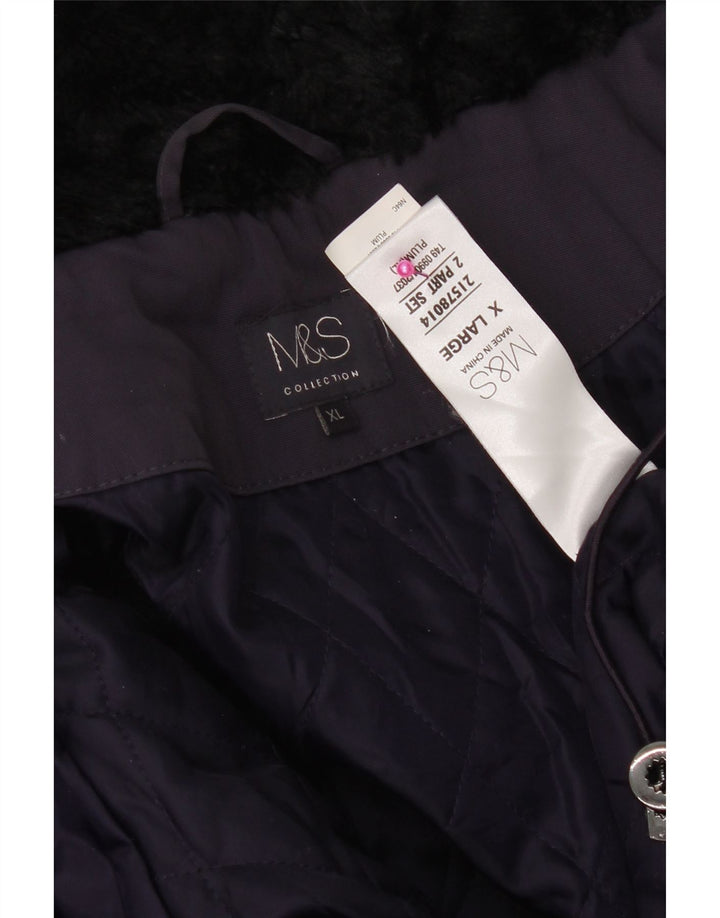 Palton căptușit pentru femei Marks & Spencer UK 18 XL violet poliamidă