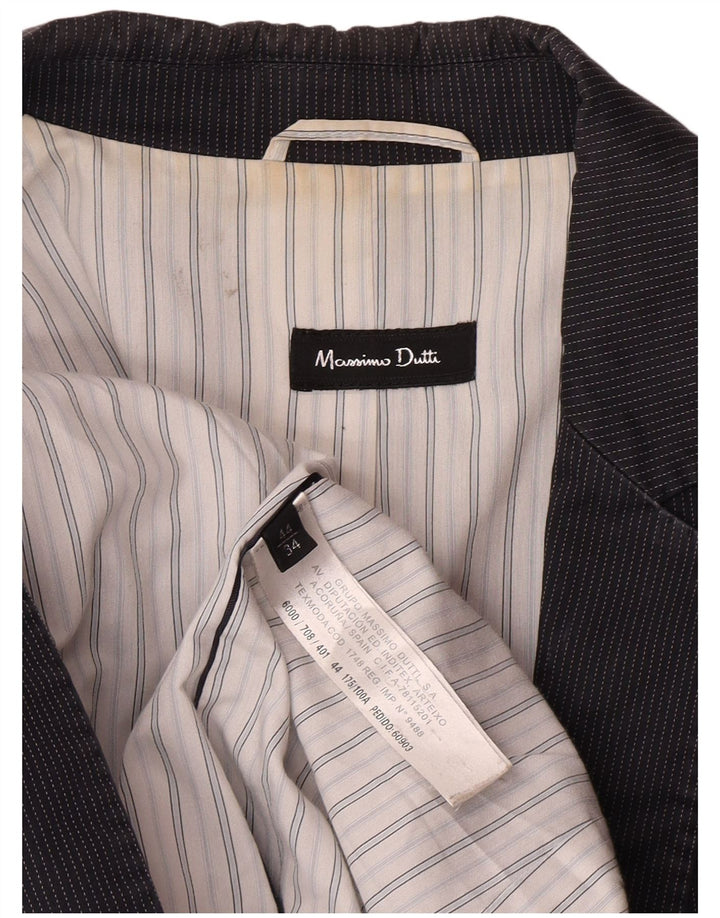 Massimo Dutti Jachetă pentru damă cu 1 nasture EU 44 XL Bleumarin cu dungi