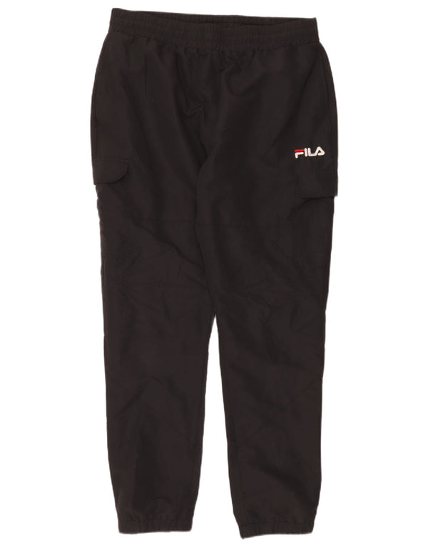 Pantaloni de trening Fila Cargo pentru bărbați Pantaloni de jogging Mari Poliester negru