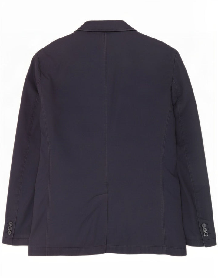 Beneton Mens 2 Button Blazer Jacket IT 54 2XL Bleumarin Bumbac