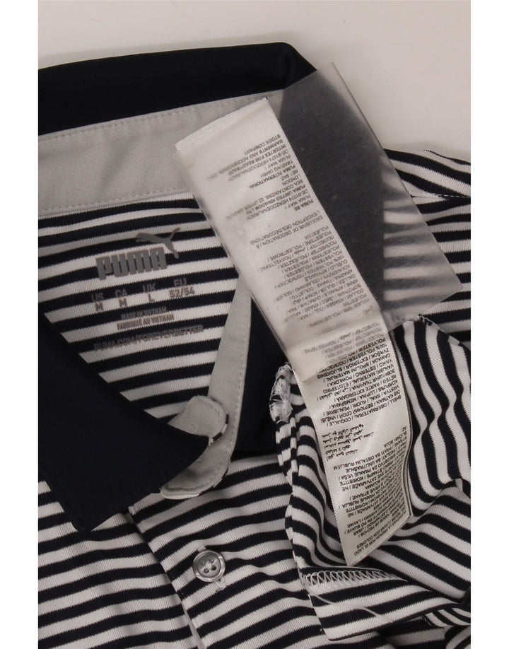 Tricou polo pentru bărbați Puma, mare, albastru, poliester cu dungi