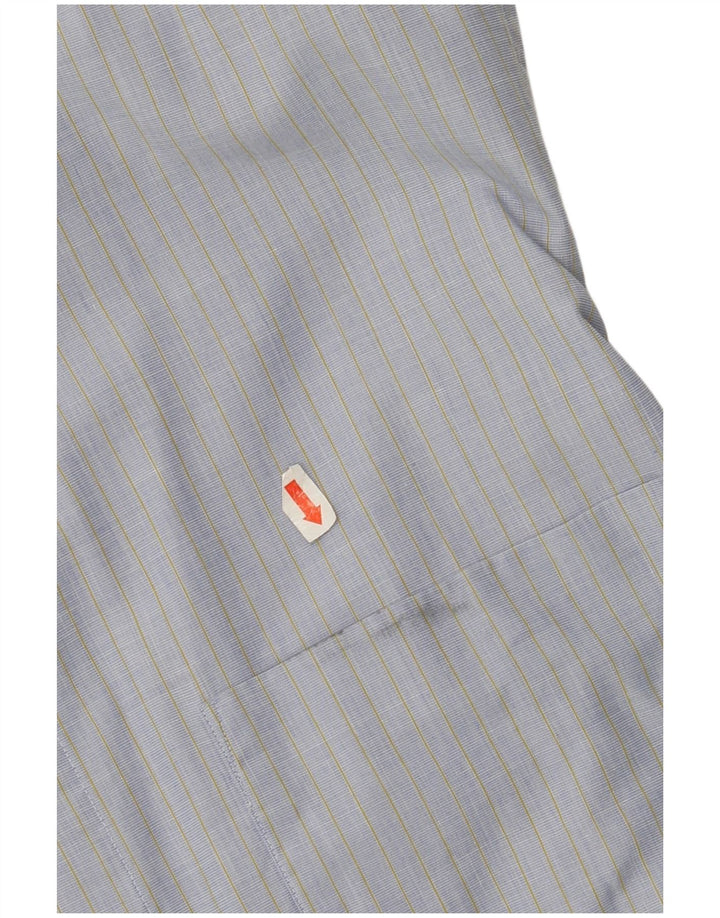 HUGO BOSS Mens Shirt Size 39 Medium Blue Striped Cotton