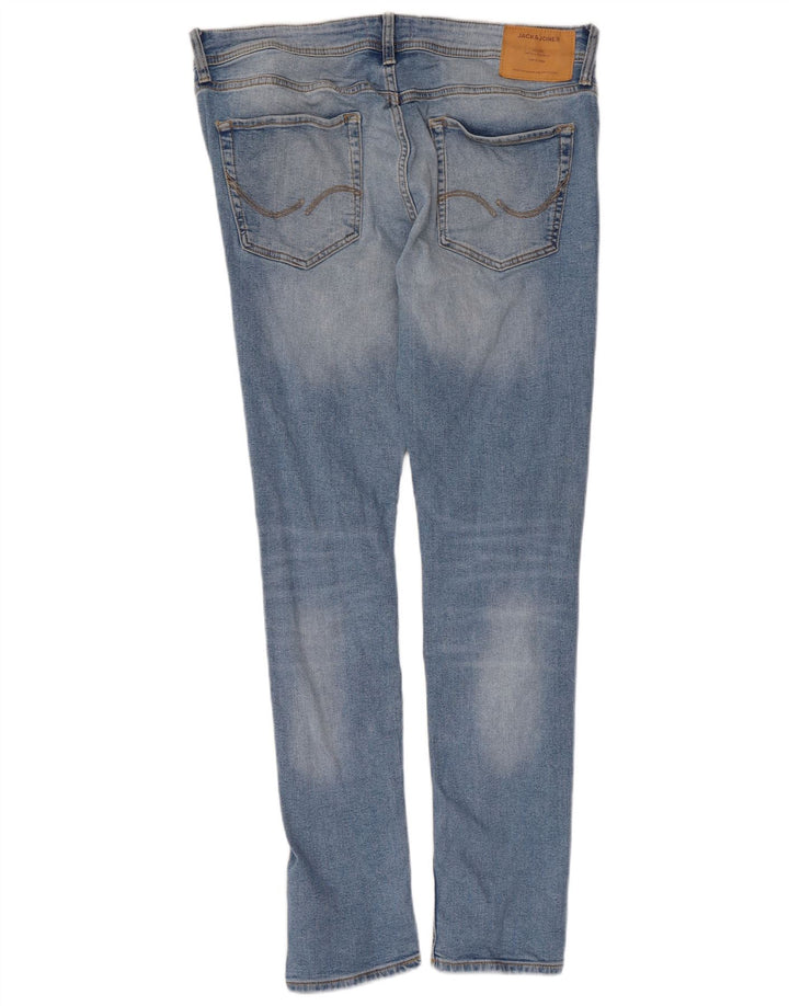 JACK & JONES Blugi skinny învechiți Liam pentru bărbați W34 L32 Albastru
