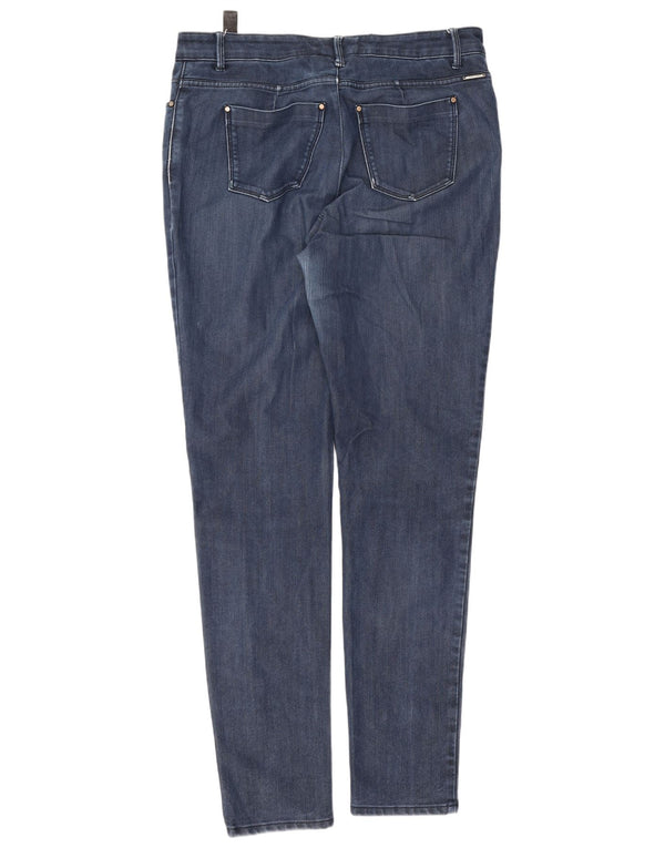 Blugi skinny pentru femei Marks & Spencer UK 16 mare W34 L31 bleumarin elastan