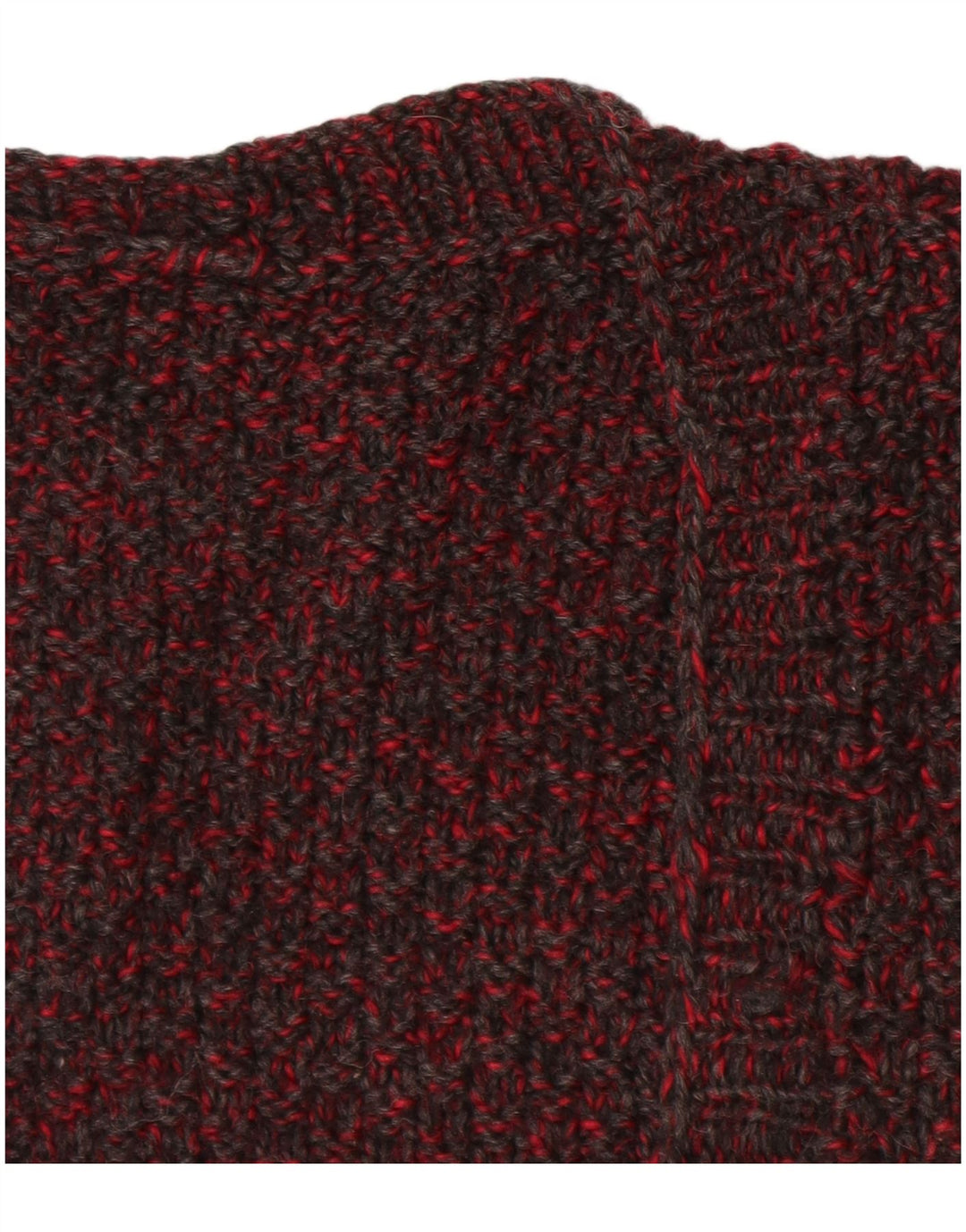 Pulover cardigan fără mâneci pentru femei VINTAGE UK 14 mare burgundă cu pete