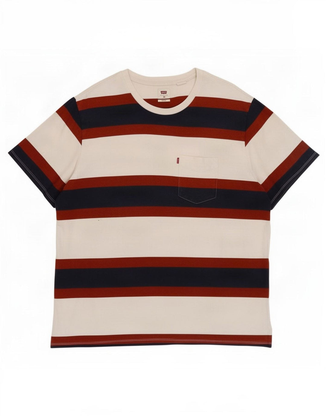 Tricou relaxat pentru bărbați Levi's Top XL, bumbac cu dungi albe