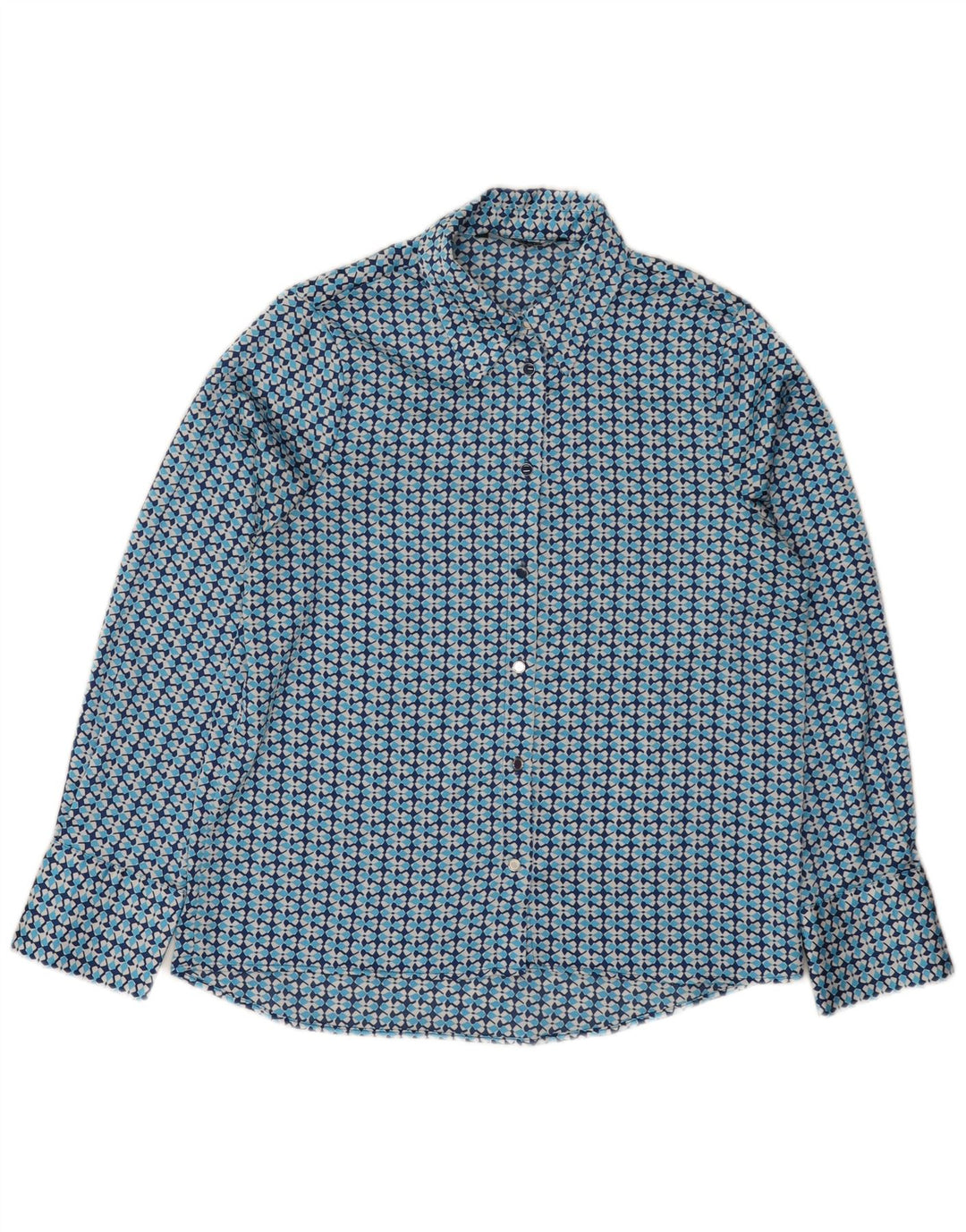 Cămașă pentru femei Zara UK 14 Medium Blue Geometric