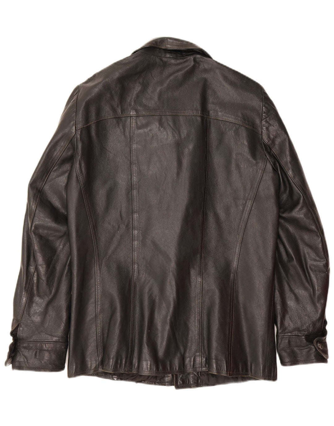 Jachetă de piele vintage pentru bărbați UK 36 Small Black