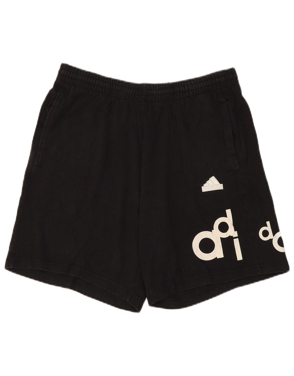 Pantaloni scurți sport grafic Adidas pentru bărbați, mari, negru, bumbac