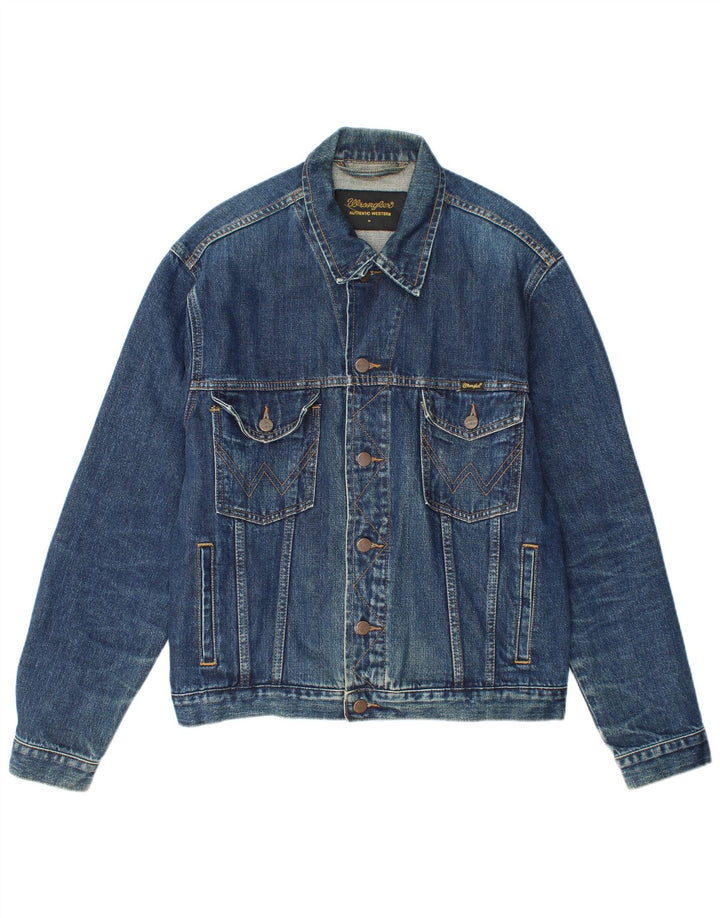Jachetă de blugi pentru bărbați Wrangler UK 38, bumbac albastru mediu
